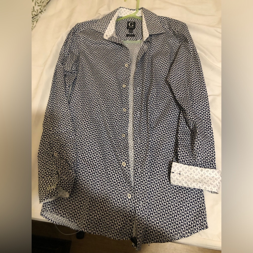 Grafton Patterned Button-Up Dress Shirt